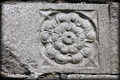 East Doorway Rose Carving